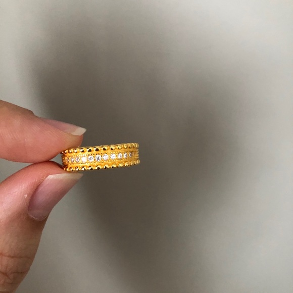 NWOT Beautiful Gold Stirling Silver Ring - Picture 5 of 6